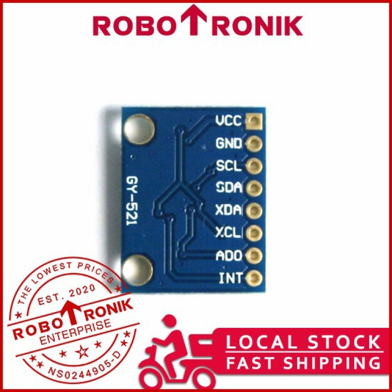 GY-521 (MPU6050) 6-DOF 3-Axis Gyro Gyroscope & Accelerometer Module - 16-Bit Output I2C Interface - Arduino 3軸 陀螺儀 加速儀 GY-521 (MPU6050) 6-DOF 3-Axis Gyro Gyroscope & Accelerometer Module - 16-Bit Output I2C Interface - Arduino 3軸 陀螺儀 加速儀