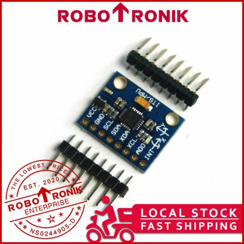 GY-521 (MPU6050) 6-DOF 3-Axis Gyro Gyroscope & Accelerometer Module - 16-Bit Output I2C Interface - Arduino 3軸 陀螺儀 加速儀 GY-521 (MPU6050) 6-DOF 3-Axis Gyro Gyroscope & Accelerometer Module - 16-Bit Output I2C Interface - Arduino 3軸 陀螺儀 加速儀