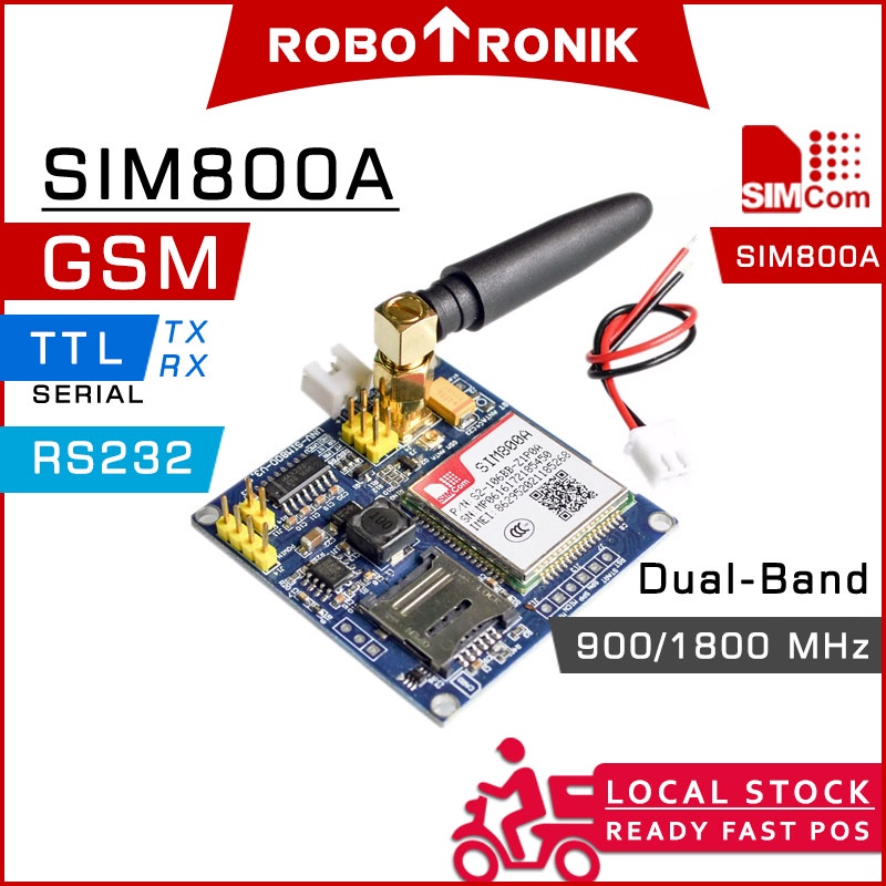 SIM800A GSM (5~12V) Module w Antenna SIM 800 800A GPRS SMS Call Arduino SIM800A GSM (5~12V) Module w Antenna SIM 800 800A GPRS SMS Call Arduino