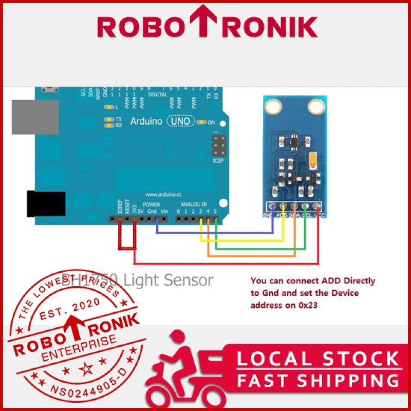 GY-30 (BH1750FVI) Ambient Light Intensity Sensor Module - Arduino Raspberry Pi Deteksi Intensitas Cahaya - GY30 GY-30 (BH1750FVI) Ambient Light Intensity Sensor Module - Arduino Raspberry Pi Deteksi Intensitas Cahaya - GY30