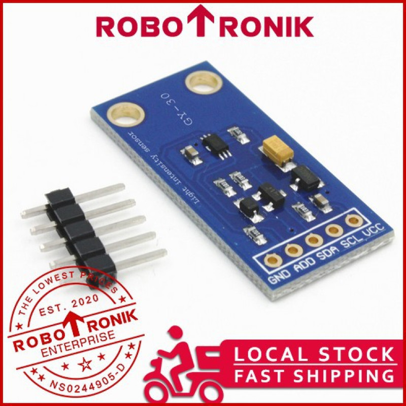 GY-30 (BH1750FVI) Ambient Light Intensity Sensor Module - Arduino Raspberry Pi Deteksi Intensitas Cahaya - GY30 GY-30 (BH1750FVI) Ambient Light Intensity Sensor Module - Arduino Raspberry Pi Deteksi Intensitas Cahaya - GY30