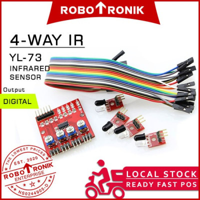 4-Way IR Infrared Tracking Sensor Module 2 - 60cm YL-73 4-Way IR Infrared Tracking Sensor Module 2 - 60cm YL-73