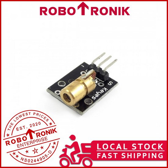 Laser Module (KY-008) 5V 5mW 650nm Red, Compatible Arduino
