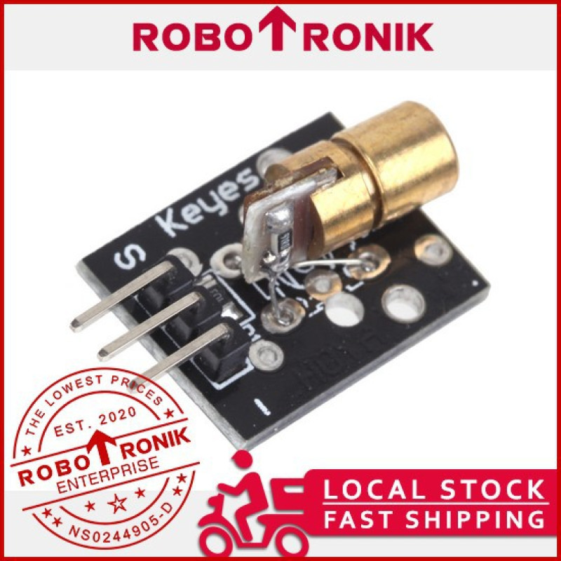 Laser Module (KY-008) 5V 5mW 650nm Red, Compatible Arduino Laser Module (KY-008) 5V 5mW 650nm Red, Compatible Arduino