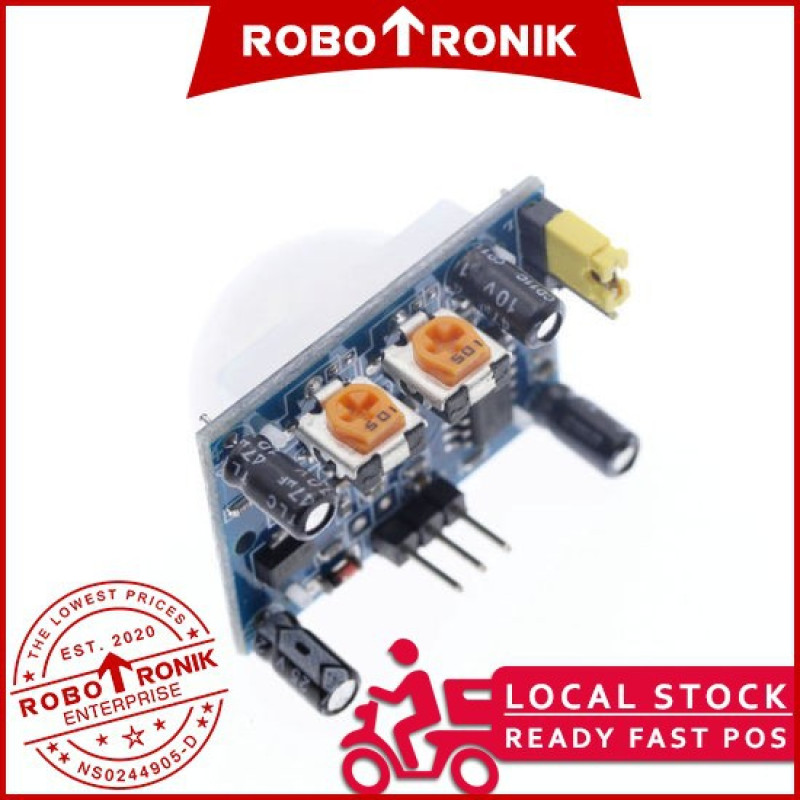 PIR Motion Sensor Module HC-SR501 w/ Adjustable Delay Time & Output Signal, Compatible Arduino & UNO PIR Motion Sensor Module HC-SR501 w/ Adjustable Delay Time & Output Signal, Compatible Arduino & UNO