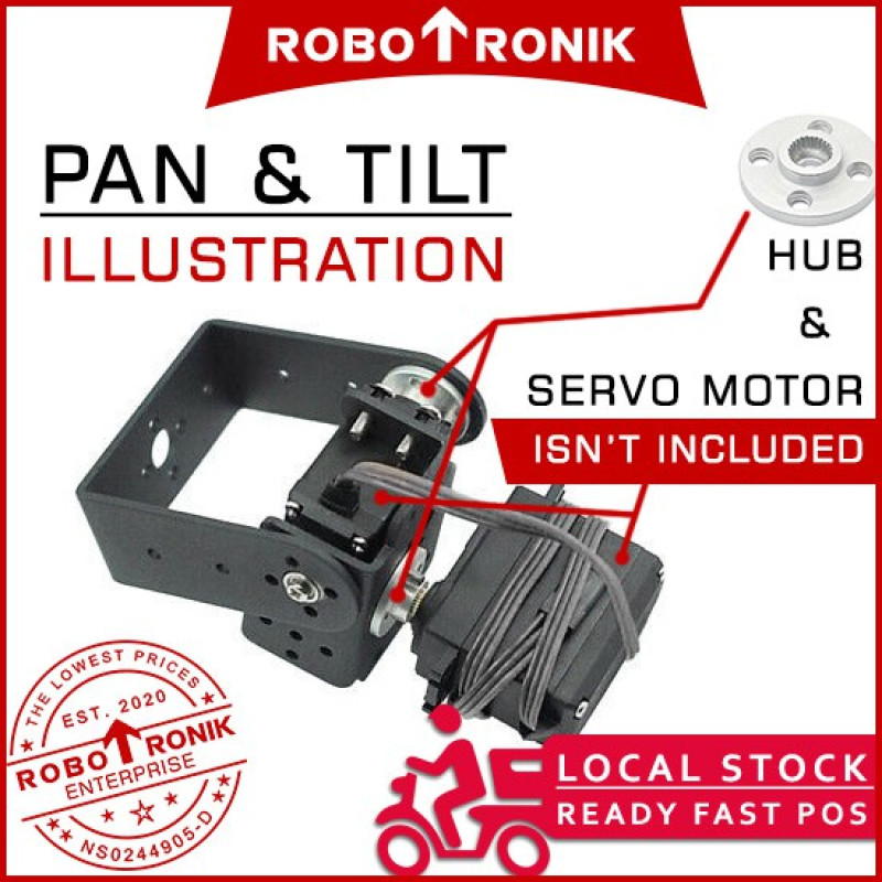 [Standard Size] Servo Motor Bracket Mounting or Long U-Shape for Mount 180° MG995, MG996 Futaba Hiltec
