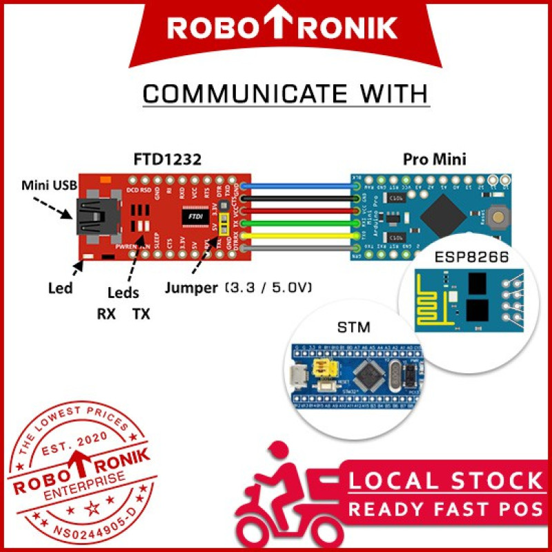 FTDI - USB to TTL Serial, (TX/RX) UART Converter Module FT232RL (Programmer Arduino Pro, Pro Mini, LilyPad, STM) FTDI - USB to TTL Serial, (TX/RX) UART Converter Module FT232RL (Programmer Arduino Pro, Pro Mini, LilyPad, STM)