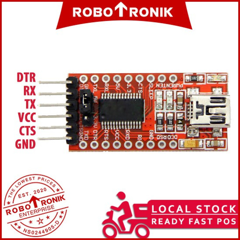 FTDI - USB to TTL Serial, (TX/RX) UART Converter Module FT232RL (Programmer Arduino Pro, Pro Mini, LilyPad, STM) FTDI - USB to TTL Serial, (TX/RX) UART Converter Module FT232RL (Programmer Arduino Pro, Pro Mini, LilyPad, STM)