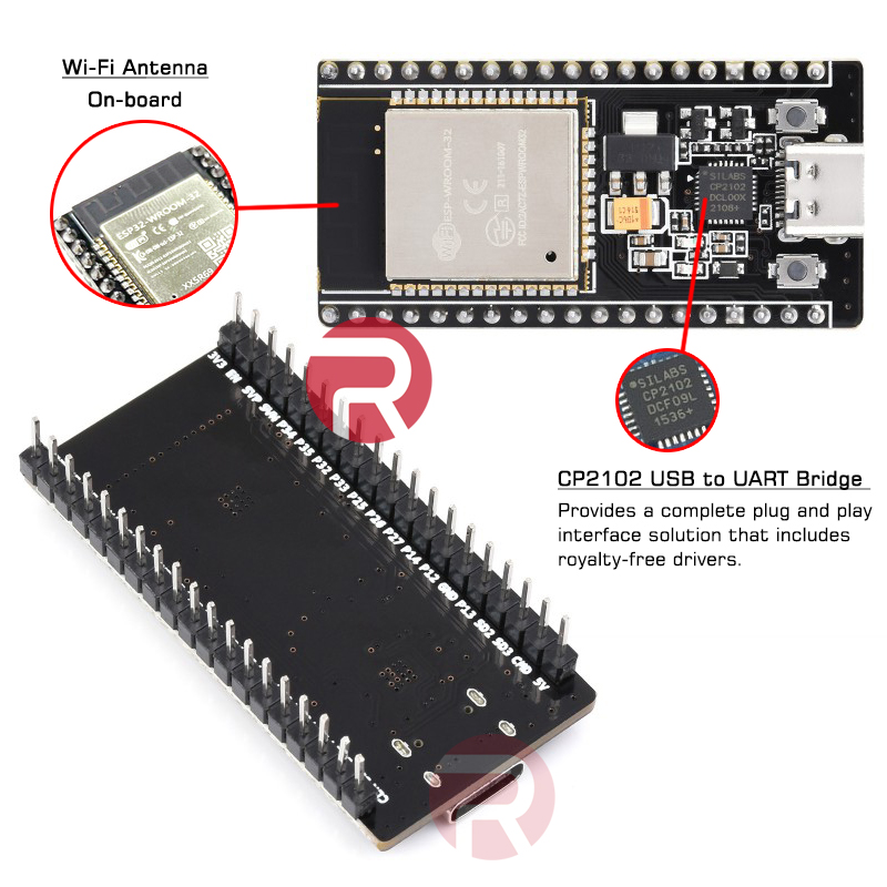 ESP32 (WIFI + Bluetooth) 30-pin 38-pin IoT Lua Board NODEMCU ESP-WROOM-32 ESP-32 ESP32 (WIFI + Bluetooth) 30-pin 38-pin IoT Lua Board NODEMCU ESP-WROOM-32 ESP-32