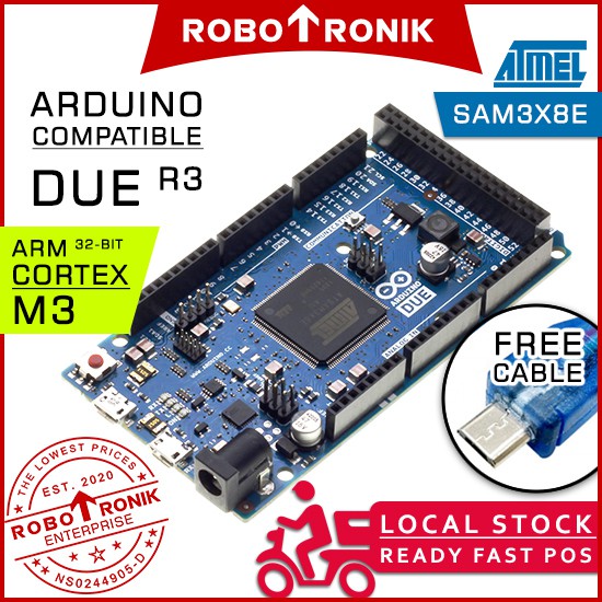 DUE R3 (SAM3X8E) 32-bit ARM Cortex-M3 (3.3V) Microcontroller Development Board