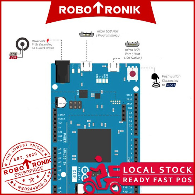 DUE R3 (SAM3X8E) 32-bit ARM Cortex-M3 (3.3V) Microcontroller Development Board DUE R3 (SAM3X8E) 32-bit ARM Cortex-M3 (3.3V) Microcontroller Development Board