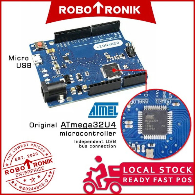 Leonardo R3 (ATmega32U4) Micro-USB Microcontroller Development Board - Arduino Compatible Leonardo R3 (ATmega32U4) Micro-USB Microcontroller Development Board - Arduino Compatible