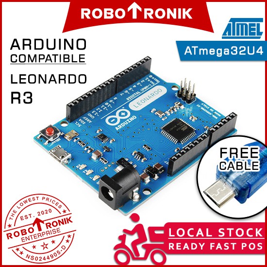 Leonardo R3 (ATmega32U4) Micro-USB Microcontroller Development Board - Arduino Compatible