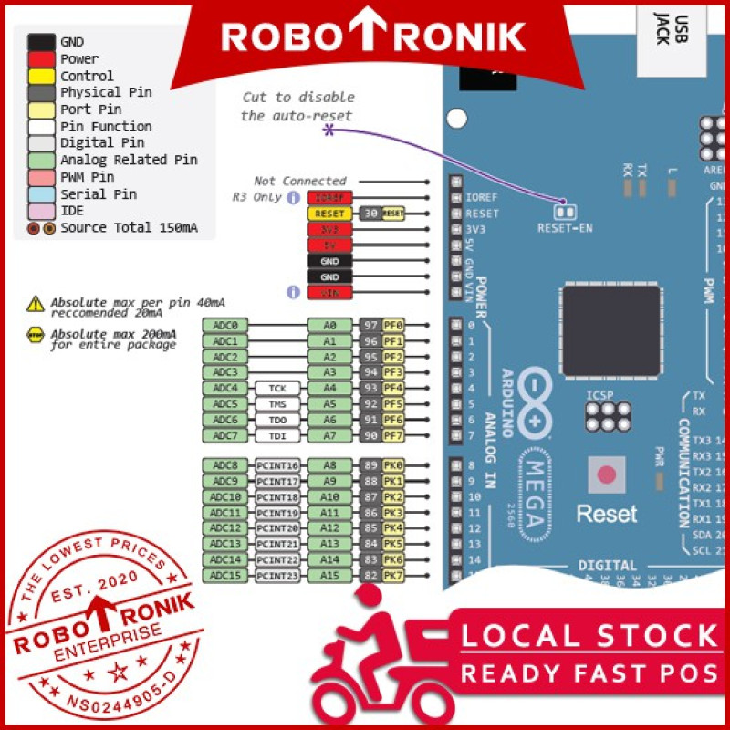 MEGA ATmega2560 - (USB 16U2) Microcontroller Development Board Arduino Compatible MEGA ATmega2560 - (USB 16U2) Microcontroller Development Board Arduino Compatible