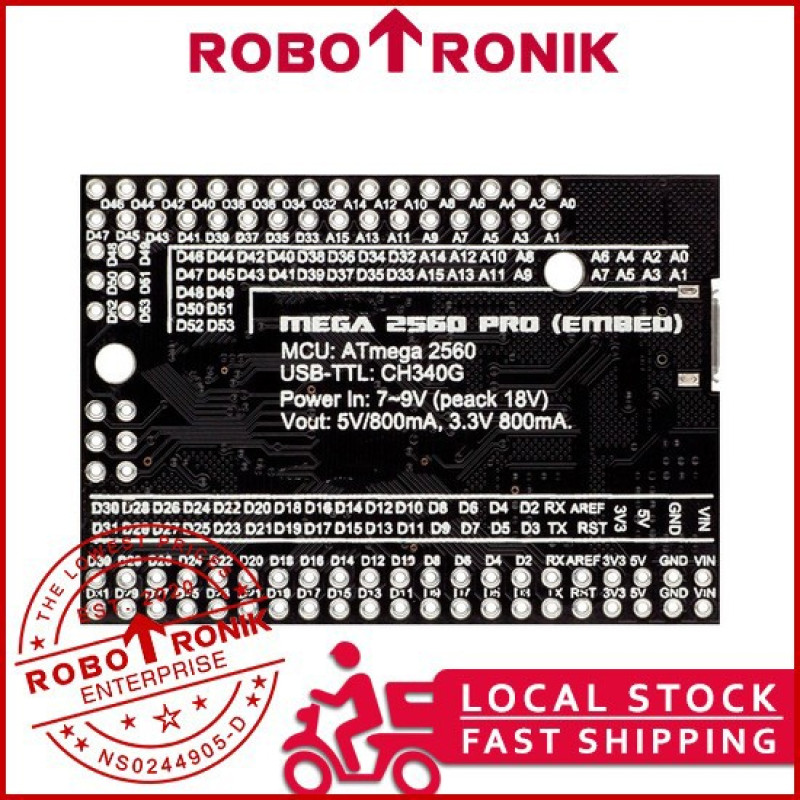 Mega 2560 Pro (Embed) - ATmega2560-16AU MEGAPRO