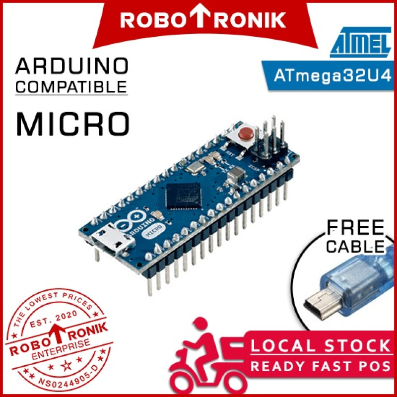 Micro (ATmega32U4) Micro-USB Microcontroller Development Board - Compatible Arduino Leonardo Micro (ATmega32U4) Micro-USB Microcontroller Development Board - Compatible Arduino Leonardo