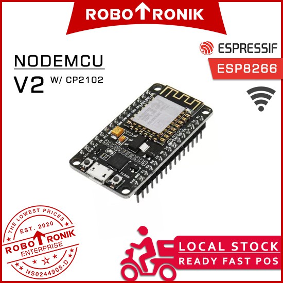 NodeMCU V2 - ESP8266 WiFi, CP2102, 4MB Storage - Development Board