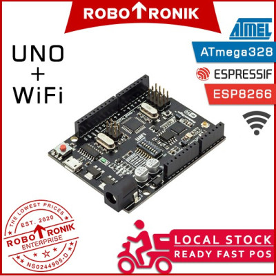 UNO + WiFi (ATmega328P + ESP8266)