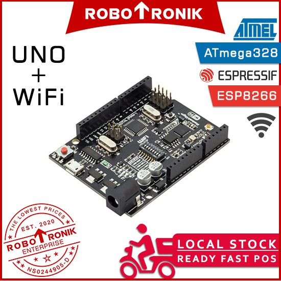 UNO + WiFi (ATmega328P + ESP8266)