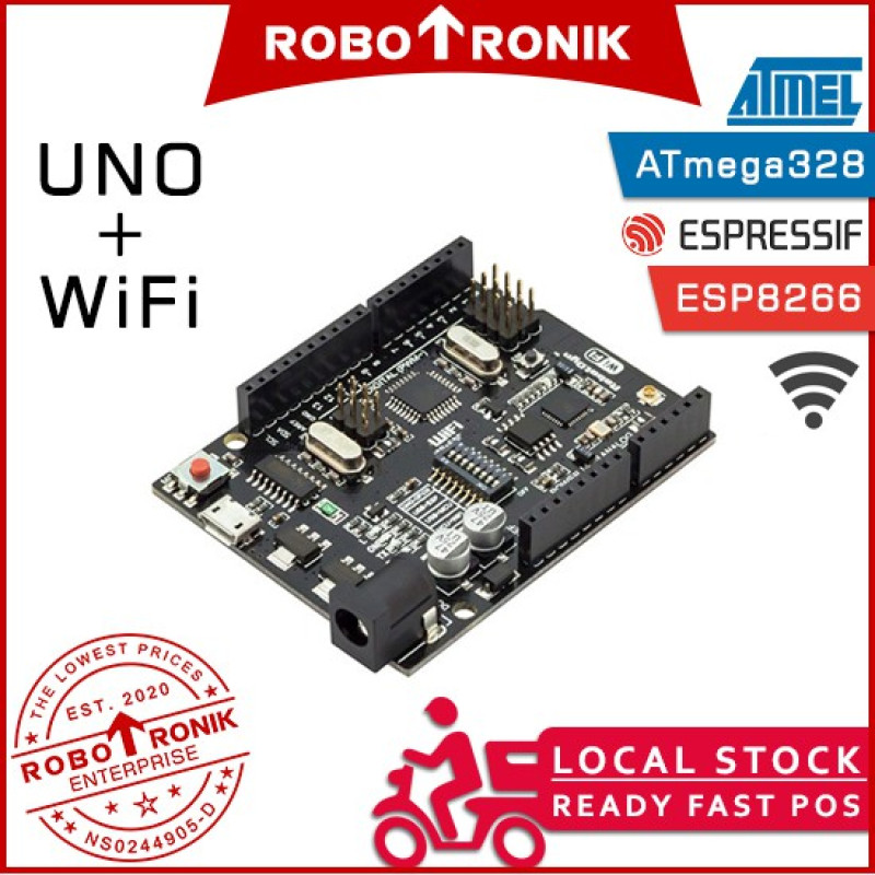 UNO + WiFi (ATmega328P + ESP8266) UNO + WiFi (ATmega328P + ESP8266)