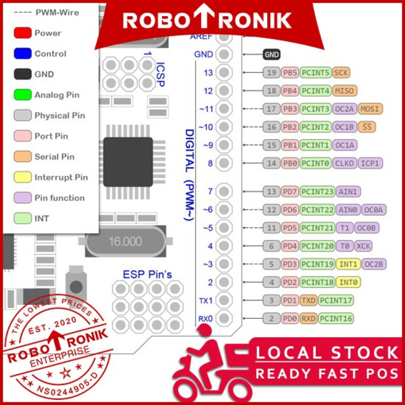 UNO + WiFi (ATmega328P + ESP8266) UNO + WiFi (ATmega328P + ESP8266)