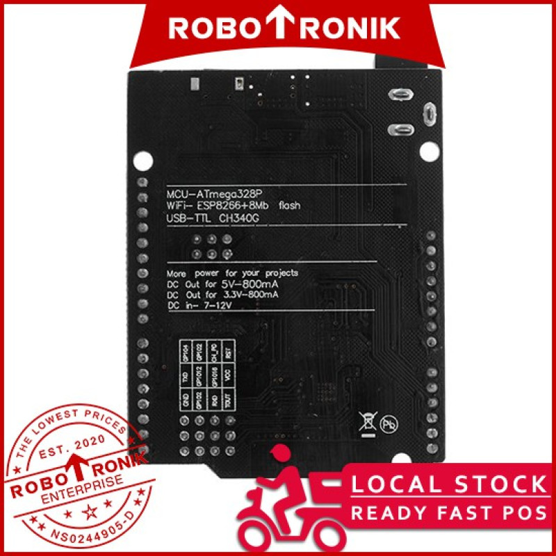 UNO + WiFi (ATmega328P + ESP8266) UNO + WiFi (ATmega328P + ESP8266)
