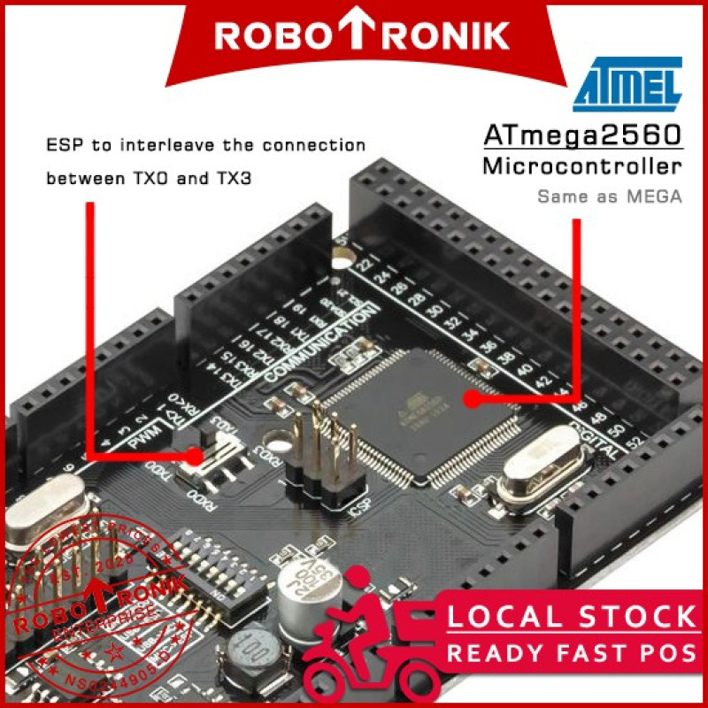 MEGA + WiFi (ATmega2560 & ESP8266) MEGA + WiFi (ATmega2560 & ESP8266)