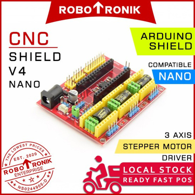 [NANO] CNC Shield V4 (3D PRINTER CNC) for Arduino NANO - Stepper Motor Controller
