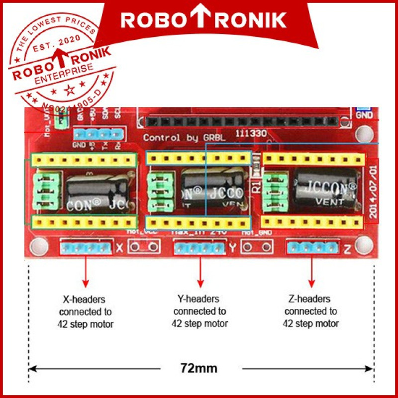 [NANO] CNC Shield V4 (3D PRINTER CNC) for Arduino NANO - Stepper Motor Controller