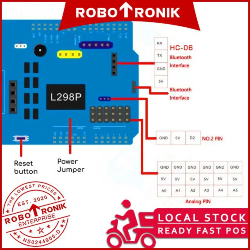 L298P Motor Driver Shield (Stepper & DC Motor) Expansion Board, Compatible Arduino UNO MEGA L298 298 L298P Motor Driver Shield (Stepper & DC Motor) Expansion Board, Compatible Arduino UNO MEGA L298 298