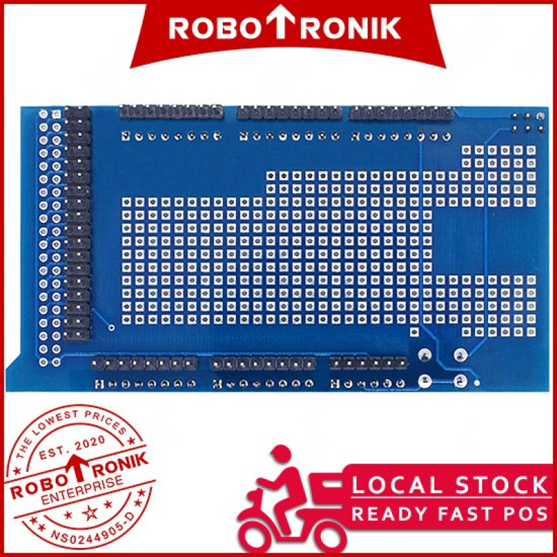 [MEGA] Prototype (Proto) Shield V3 w/ Breadboard - Compatible Arduino MEGA 2560