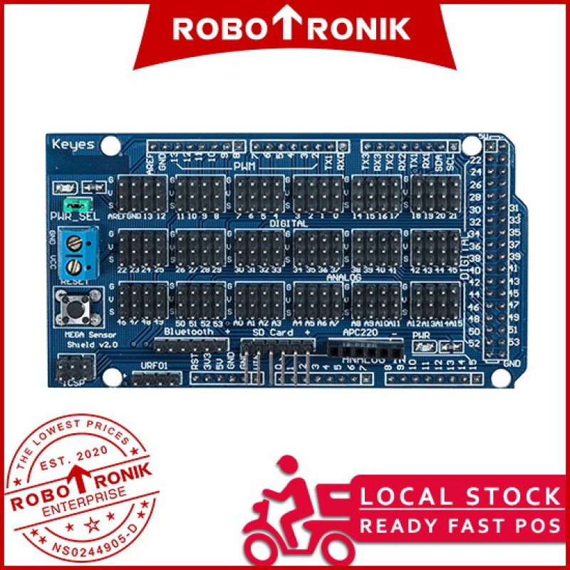 [MEGA] Sensor Shield V2.0 Dedicated Sensor Expansion Board, Compatible Arduino MEGA