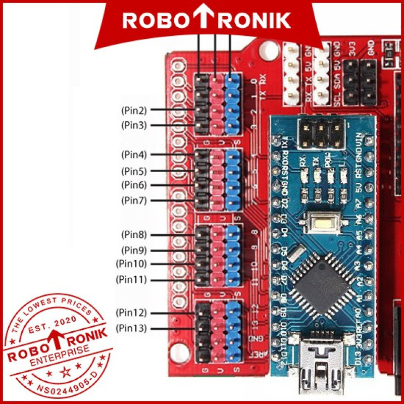 [Nano] Multi-function I/O Expansion Shield, Compatible Arduino Nano