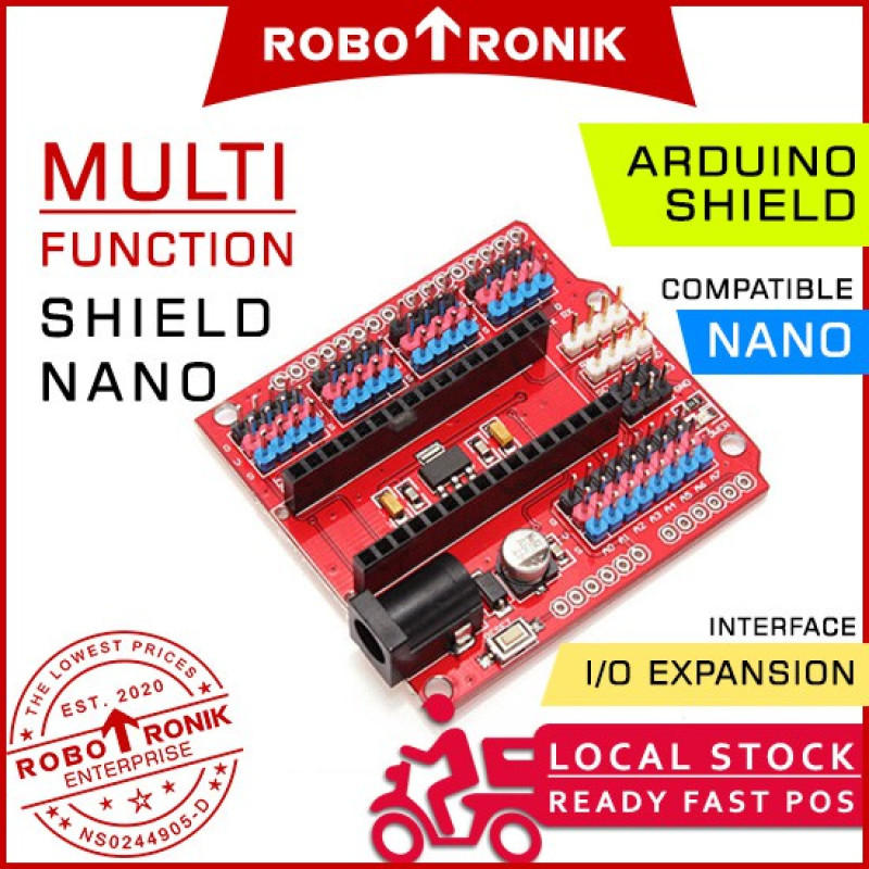 [Nano] Multi-function I/O Expansion Shield, Compatible Arduino Nano
