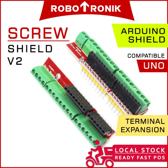 Screw Shield V2 - Terminal Expansion Board, Compatible Arduino UNO R3