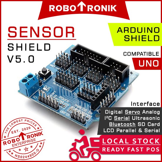 Sensor Shield V5.0 Expansion Board, Compatible UNO R3