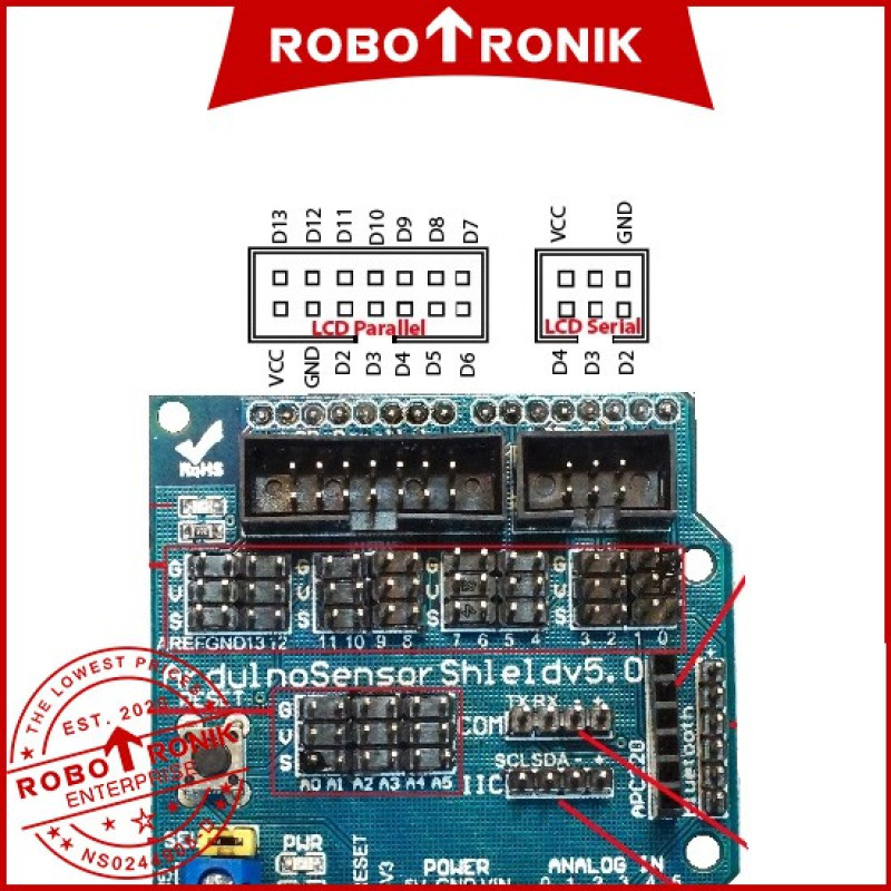 Sensor Shield V5.0 Expansion Board, Compatible UNO R3 Sensor Shield V5.0 Expansion Board, Compatible UNO R3