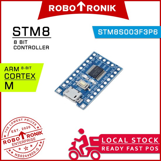 STM8 ARM 16Mhz, 8kB Flash, 1Kb RAM - STM 8S103F3