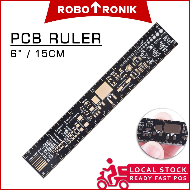 PCB Reference Ruler, Measuring Multipurpose Engineering Tool (6 Inch / 15CM) PCB Reference Ruler, Measuring Multipurpose Engineering Tool (6 Inch / 15CM)