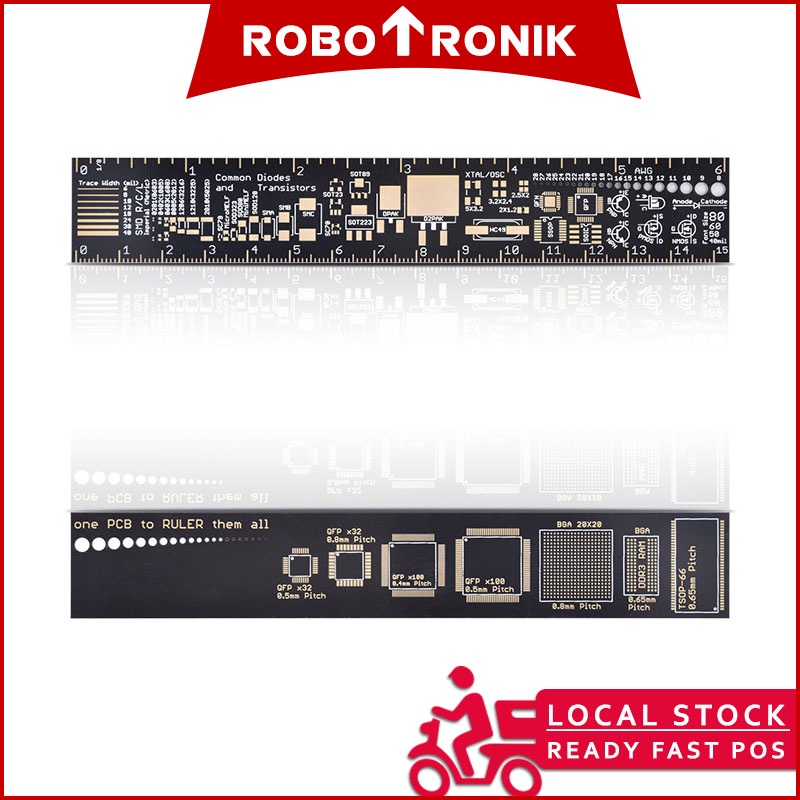 PCB Reference Ruler, Measuring Multipurpose Engineering Tool (6 Inch / 15CM) PCB Reference Ruler, Measuring Multipurpose Engineering Tool (6 Inch / 15CM)