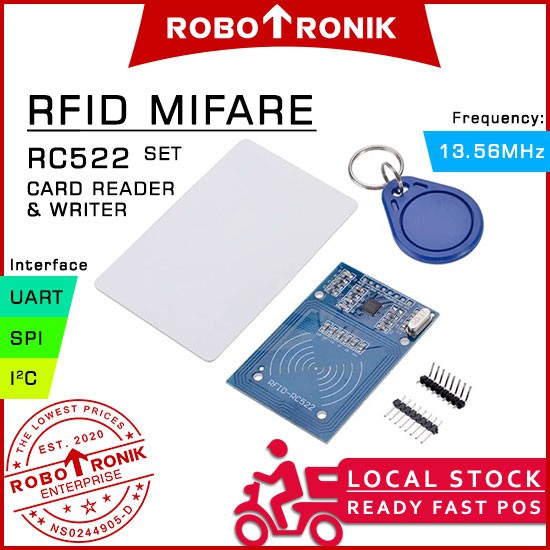 RC522 RFID 13.56MHZ Reader Writer Module / MFRC-522 reader with tag