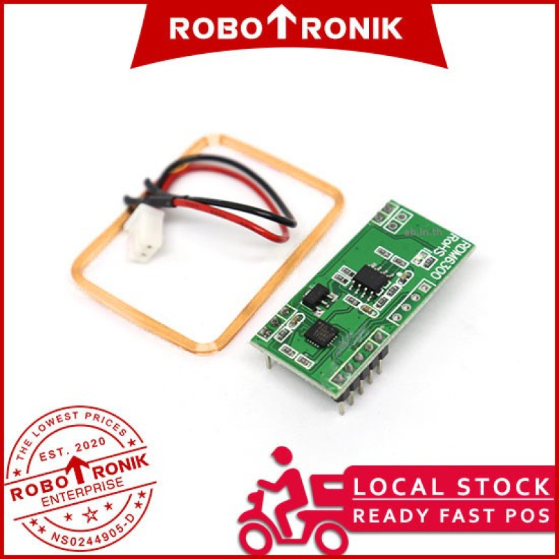 RFID Reader Module UART 125kHz RDM6300 w Antenna, compatible Arduino / Raspberry RFID Reader Module UART 125kHz RDM6300 w Antenna, compatible Arduino / Raspberry