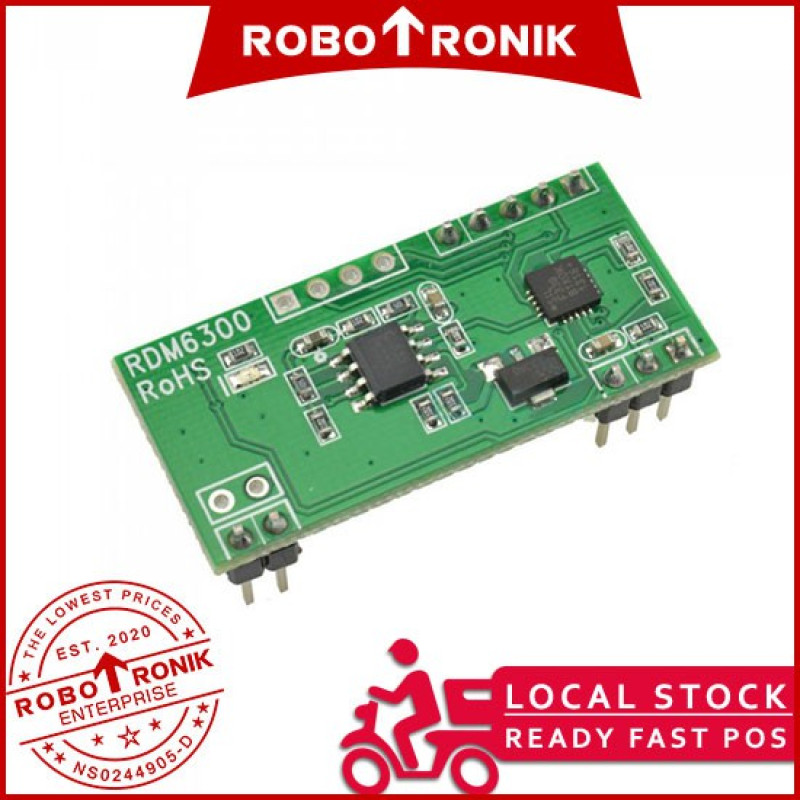 RFID Reader Module UART 125kHz RDM6300 w Antenna, compatible Arduino / Raspberry RFID Reader Module UART 125kHz RDM6300 w Antenna, compatible Arduino / Raspberry