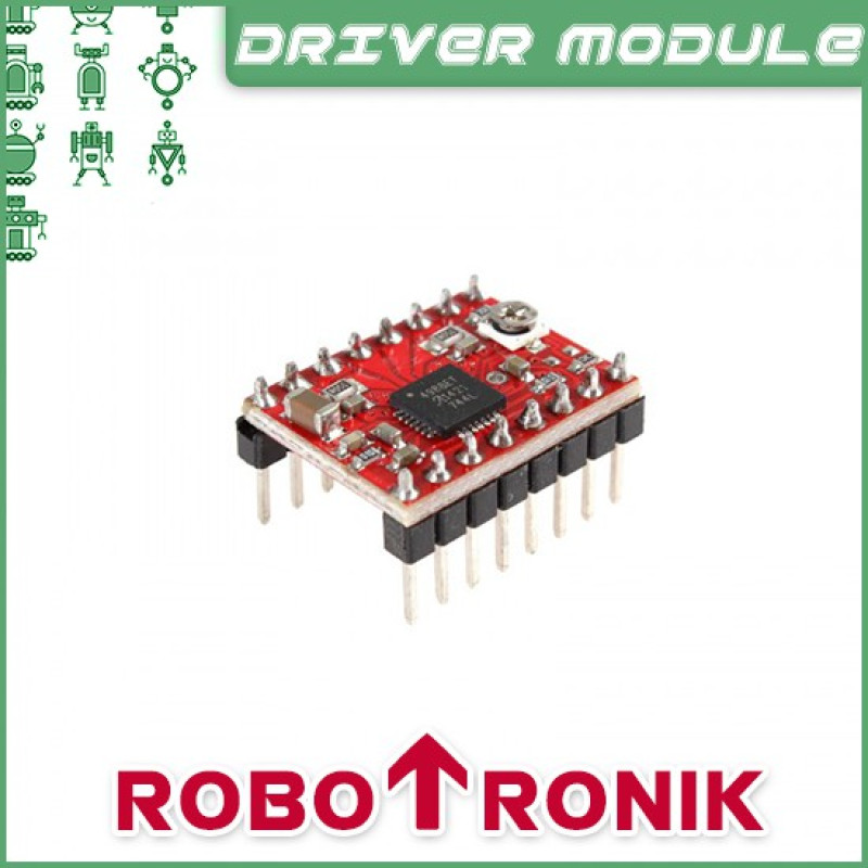 Reprap Micro Stepper Motor Driver A4988 Micro-Step (Peak 2A) w Heatsink Reprap Micro Stepper Motor Driver A4988 Micro-Step (Peak 2A) w Heatsink