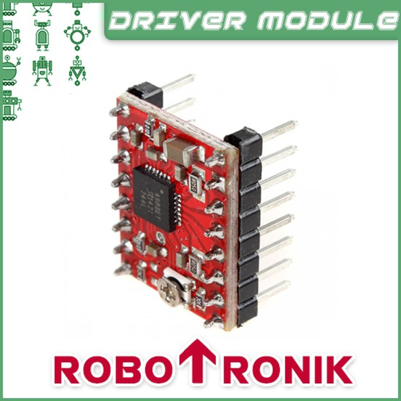 Reprap Micro Stepper Motor Driver A4988 Micro-Step (Peak 2A) w Heatsink Reprap Micro Stepper Motor Driver A4988 Micro-Step (Peak 2A) w Heatsink