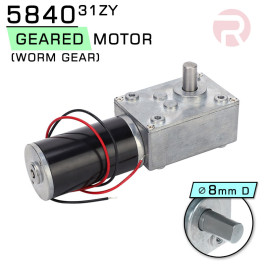 5840 (31ZY) Worm Geared DC Motor (12V / 24V) Powerful High Torque up to 30kg.cm Gear Motor 4058GW31ZY 4058