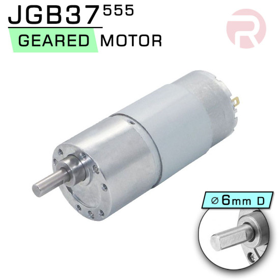 DC Geared Motor JGB37 (555) 12V Gear Motor Bracket