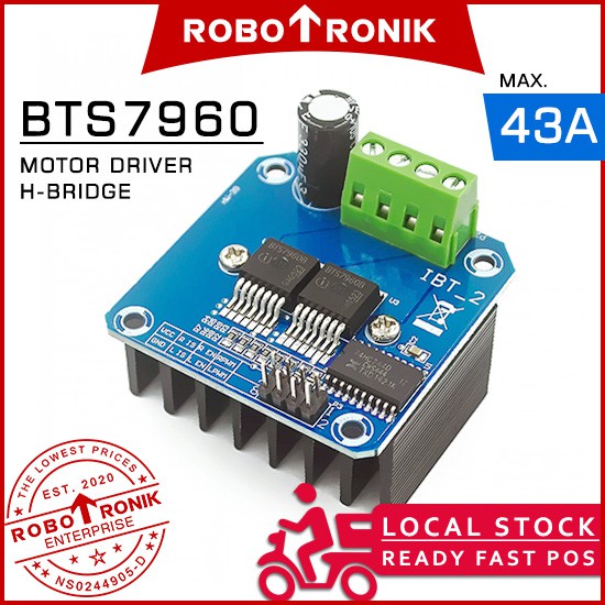 BTS7960 H-bridge Motor Driver High-Power Current (Up-to 43A) for Arduino, Raspberry, 7960 UNO MEGA NANO