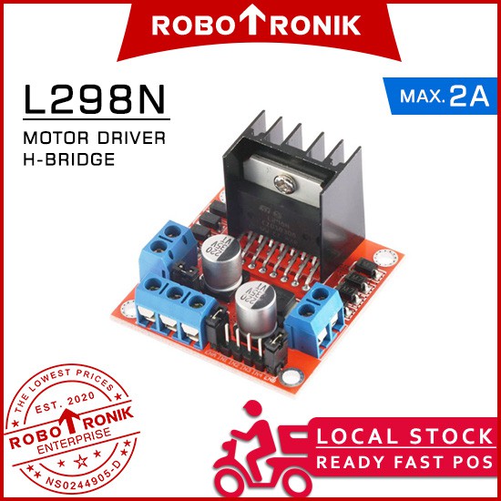 Dual-Channel Motor Driver Module L298N H-Bridge (up-to 2 Amp) for Arduino UNO MEGA NANO L298 298 298N