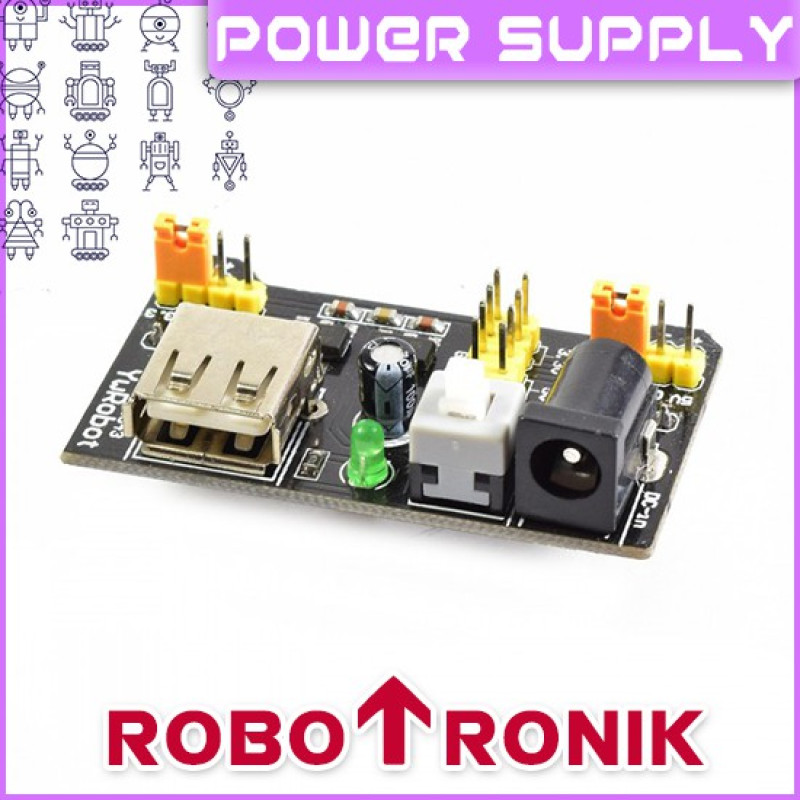 Breadboard 3.3V & 5V Solderless Power Supply Module, up to 700 mA Breadboard 3.3V & 5V Solderless Power Supply Module, up to 700 mA